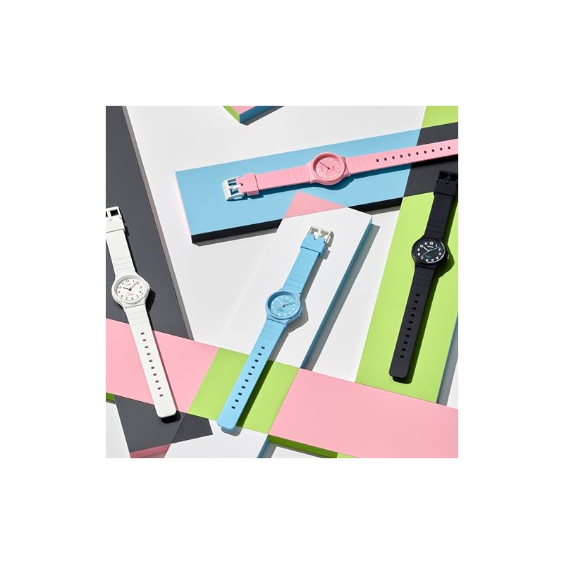 Casio Collection LQ-24B Biomass Plastic Wristwatch, Black, Simple