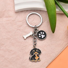 Dog Dachshund Keychain Gifts for Women Men Cute Dog Paw Keychains Charms for Handbags Puppy Dachshund Mom Dad Gifts for Birthday Christmas Pet Theme Related Gift