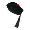 Tartan Tweeds Glengarry Hat Plain Black - Pure Wool Classic