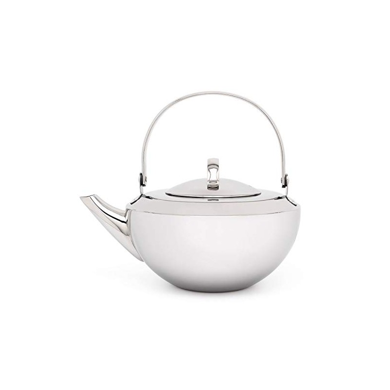 Bredemeijer Small Shiny Single Wall Stainless Steel Teapot 0.8 Litres