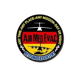 Sticker Air Med Evac Rescue Assistant Service Time Air Rescue 7.5 cm #A4736