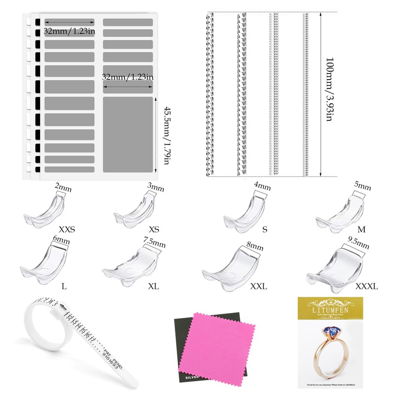 Tamaño de Anillo Adaptadores Transparent Ring Reducer for Loose Rings