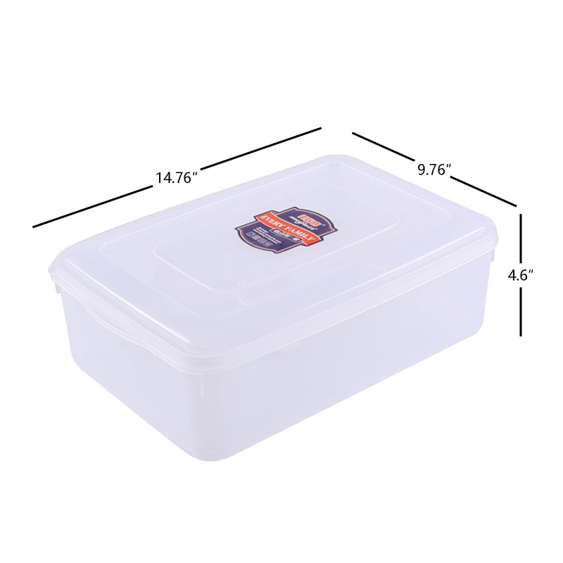 Sadstory 11 Quart Clear Plastic Storage Containers with Lid, Plastic