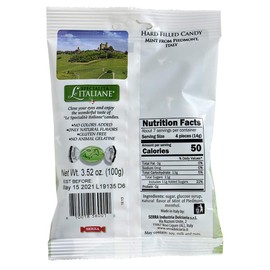 Serra Le Italiane, Italian Natural Hard Candy Filled With Mint From Piedmont Italy, 3.5 Ounce (Pack of 3)