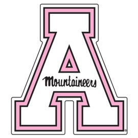 Appalachian State Mountaineers Decal (PINK APPY A DECAL (3''4''6''12''), 6")