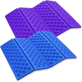 Jindizi 2Pc Foam Seat Pad Folding Hiking Sit Pad,Mini Waterproof Folding Mat Foam Sitting,Camping Mat Sitting Foldable Sit Pad for Outdoor Purple+Blue