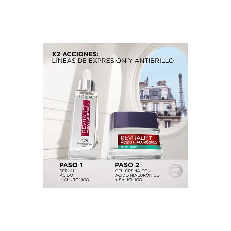 Gel Crema Hidratante L'Oréal Paris Revitalift Ácido Hialurónico, 50 ml