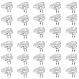 Bojueshaw 30pcs Shelf Support Stud Pegs,5mm Shelf Brackets,Plastic Kitchen Shelf Pins,Replacement Peg Pins for Kitchen Furniture Book Shelves