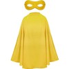 Adults Superhero Accessory Set - Yellow Cape and Matching Eye