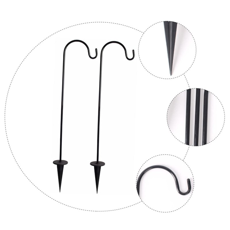 SUPVOX Shepherd Hook Iron Outdoor Hanging Hanger for Garden Decor