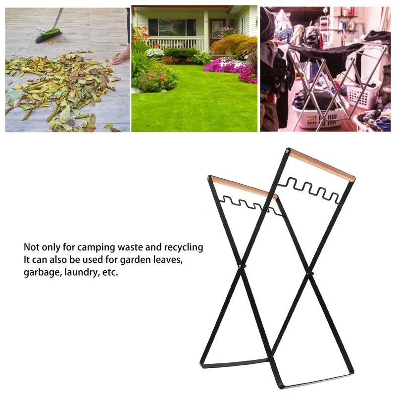 Trash Bag Holder Stand Folding Rust Resistance Plastic Recycling Bag