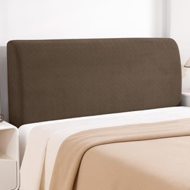 YSTELLAA Bed Headboard Cover, 180 cm, Soft Stretch Bed Headboard Cover, Headboard Cover, Dustproof, Scratch-Resistant, Removable Headboard Cover, Bed Washable, Headboard Cover, Brown