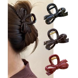 【3-Piece Set】 GXFDCAT Hair Clip Large 10cm Bangs Clip Hair Holder Secure Clip Barrette Hair Dome Clip Hair Clip Stylish Adult Cute Hair Holder Stylish Thick Hair Holder Hair Clip Hair Clip Korean