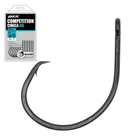 BKK Competition Circle-SS Hook | 8/0 | 100-Pack | Saltwater Super Slide Coating | Inline Needle Hook Point | Forged Shank | Bill Fish Live Bait
