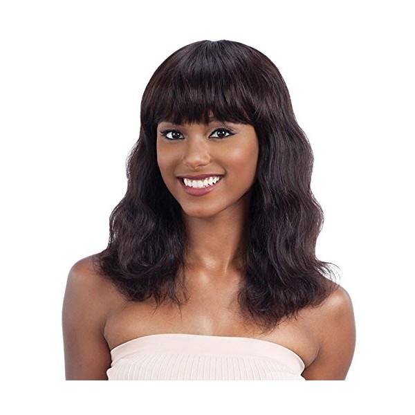 Naked Unprocessed Brazilian Remy 100% Human Hair Wig - S-WAVE (S) #Natural Dark