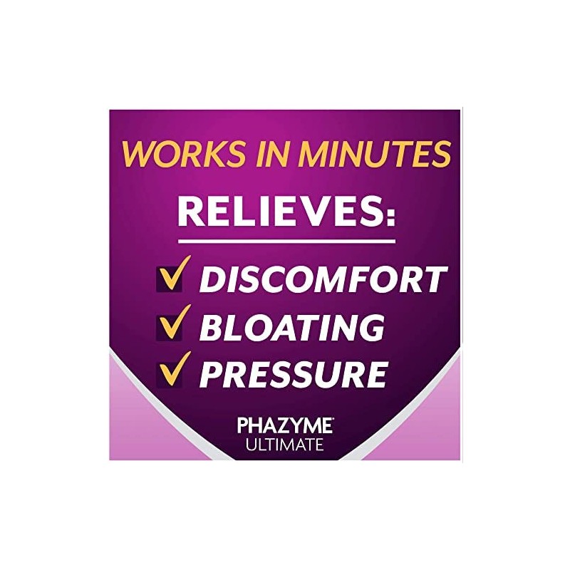 Phazyme Ultimate Gas Bloating Relief Works in Minutes 500 mg