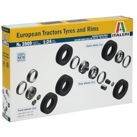 PLATZ ITALERI IT3909 1/24 Tractor Head Tire & Rim Set (European Cars) Plastic Model Parts