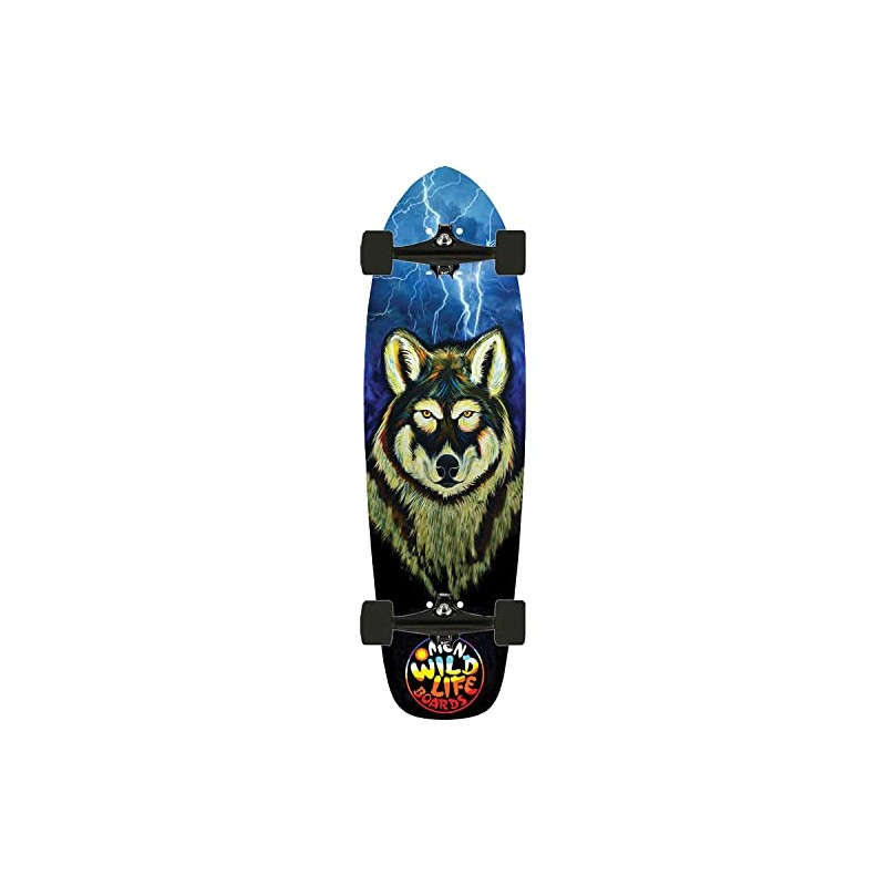 Omen Boards Bolt Wolf Mini Cruiser Complete Skateboard - 8.5"