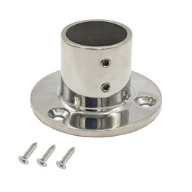 Douzime 90 Degree Boat Deck Handrail Rail Fitting Round Base 316 Marine Grade Stainless Steel for 1-1/4" Tube