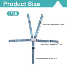 OUDQFCJ 5-Punkt Hochstuhl Sicherheitsgurt Ersatz-Sicherheitsgurte für Baby Kinderwagen Hochstuhl Verstellbare Gurt Trapp Stuhl Wandelbare Sicherheitsgurt