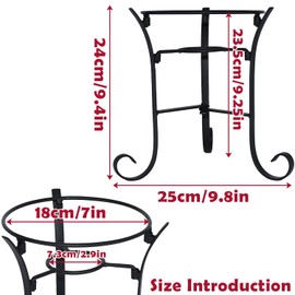 JforSJizT Garden Gazing Ball Stand,Metal Gazing Globe Sphere Stand Holder,for 10 to 12 Inches Metal or Glass Garden Gazing Sphere,Indoor Outdoor Lawn Yard Display Stand Décor Accessories,Black 9.4" H