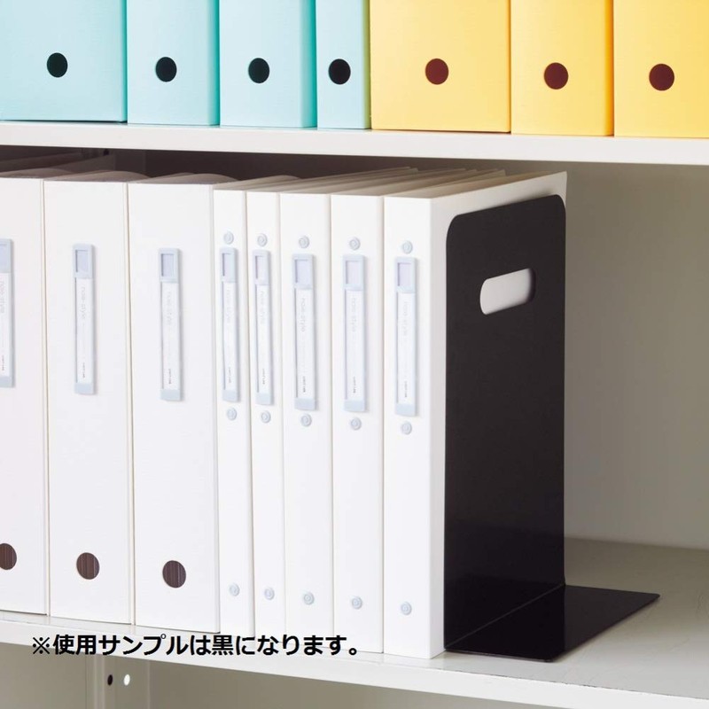 Lihit Lab A7351-0 Bookend Bookend, High Type, Magnet, L-Shaped, White