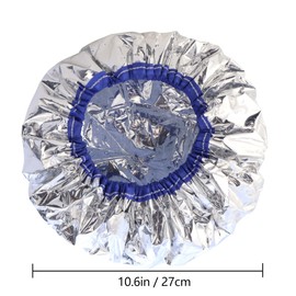 TCOTBE 2 pieces conditioning caps made of aluminum foil, thickened shower caps for hot oil treatment, reusable hair processing caps for home and salon use, hair dyeing and hot oil treatment tools