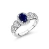Gem Stone King 925 Sterling Silver Blue Sapphire Engagement Ring