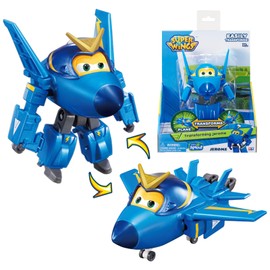 Super Wings Transformable Toys, 5 in Jerome Airplane Transforming Figures Toys, 2 in 1 Mode Rescue Bots Action Figure Toys for 3-5 Year Old Boys Girls, Fun Plane Toys for Toddlers Kids Age 3 4 5 6 7