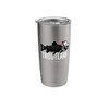 Fly Fishing Rainbow Trout Wearing a Hat, Feather Cap Stainless