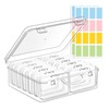 zoeynex Small Bead Organizers and Storage, 12 Clear Plastic Boxes