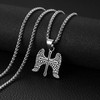 HZMAN Stainless Steel Archangel ST. Michael Wing with Cross Necklace