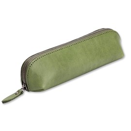 sumo56 Pen Case, More Leather Sommelier, Vegetable Tannin Tanning, Large, Triangle Pen Case, Leather Craftsman Design, green, Japanese