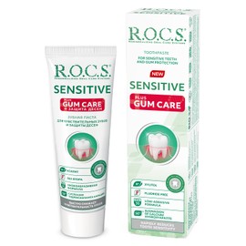 R.O.C.S. Toothpaste Sensitive Plus Gum Care - Sensitive Teeth - Vegan Toothpaste - BIO tothpaste - Fluoride Free- SLS Free - Gum Care