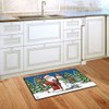 Briarwood Lane Santa and Snowman Christmas Doormat Primitive Birds 18"