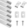 6-Pack LED Strip Channels U-Shaped (3.3 ft 1 Meter) with