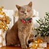 Set of 2 Christmas Pet Collars with Safety Buckle, Adjustable