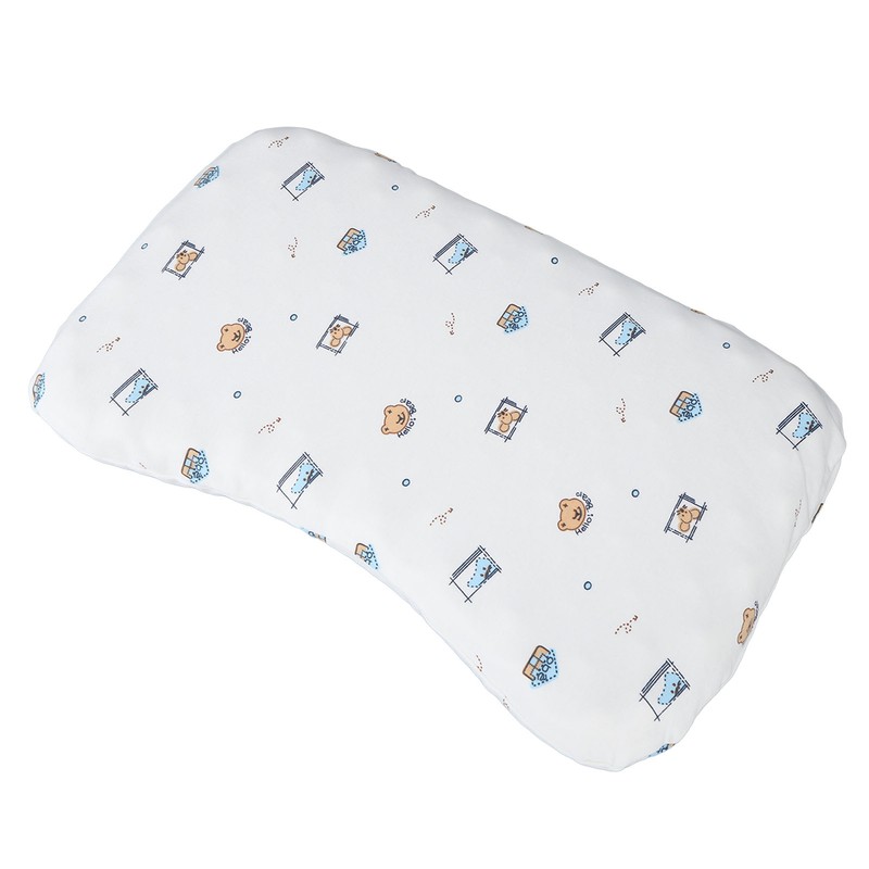 Baby Nursery Pillow Pure Cotton Cartoon Print Wave Single Layer