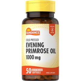 Sundance Evening Primrose Oil 1000mg for Women | Cold Pressed Formula | Non-GMO & Gluten Free Supplement