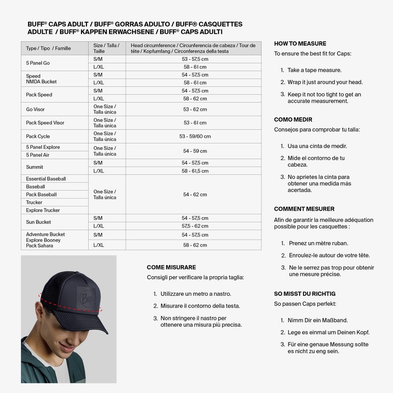 Buff Unisex Explore Trucker Cap, blue, L