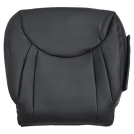 NLQR Front Driver Side Bottom Replacement Seat Cover Black Perforated Microfiber Leather Compatible with Lexus LS430 2001 2002 2003 2004 2005 2006