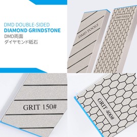 | DMD Double-Sided Diamond Sharpening Stone | Delux Diamond Whetstone | Professional Bench Stone | Knife Chisel Honing Stone| 10 Inch | (150/400#) | Durable Quality and Exquisite Design