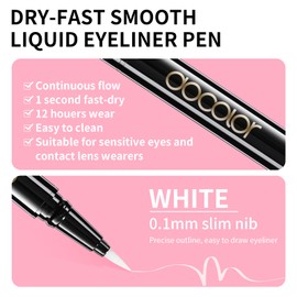 Docolor WeiÃer Eyeliner Wasserfest Super Slim White Liquid Eye Liner Pencil Gel Vegane Formel