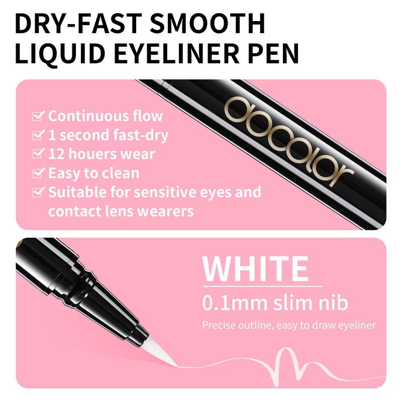 Docolor WeiÃer Eyeliner Wasserfest Super Slim White Liquid Eye Liner