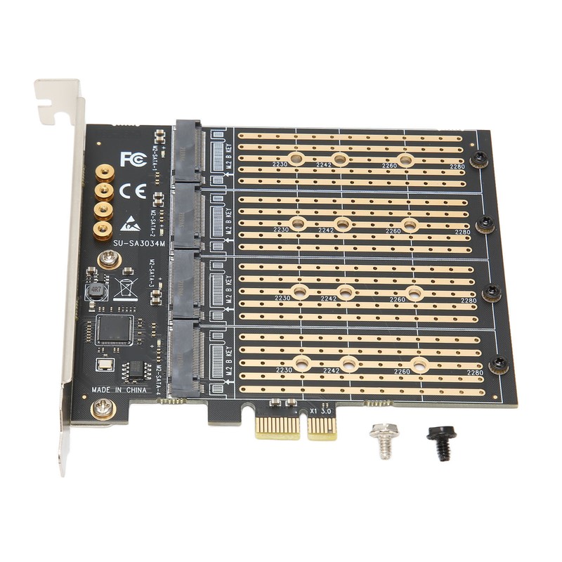 SATA NGFF to PCIe Adapter 4 Disk Position 10Gbps AHCI