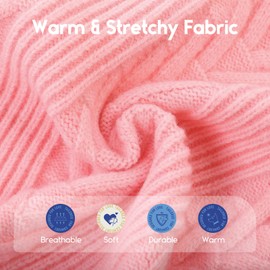 ASENKU Extra-Large Dog Sweater, Dog Sweaters for Extra Large Dogs, Pet Sweatshirt Apparel Turtleneck Pullover Winter for Doberman, Great Dane (Pink, 3XL)