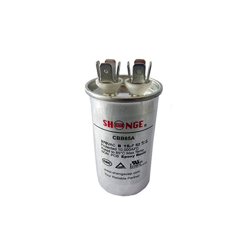 Motor Run Capacitor 15mfd 370V VAC Volt 15uf Round