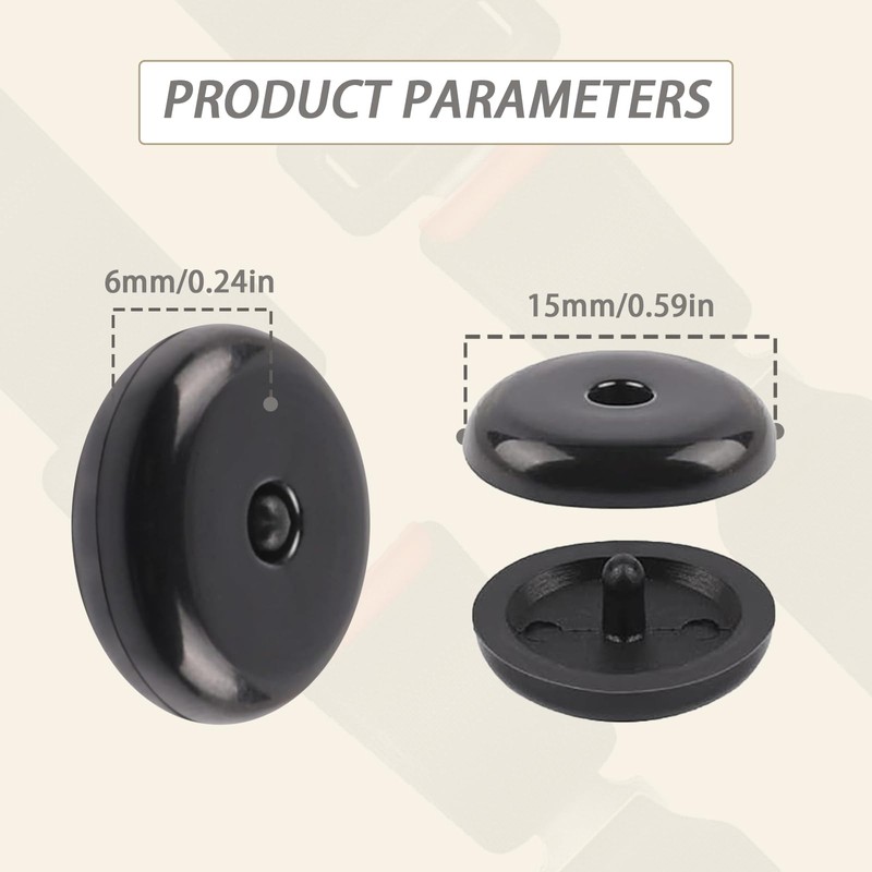 5 Sets Universal Seatbelt Stopper Kit, Snap-on Seat Belt Button