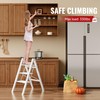 GameGem 3 Step Ladder, Aluminum Folding Step Stool with Anti-Slip