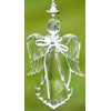 Crystal Quality Acrylic Angel Ornament (Long Base with Wings Down,